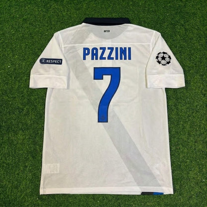 Giampaolo Pazzini #7 Inter 2011-2012 White Away Football Jersey
