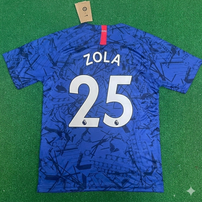 Gianfranco Zola #25 Chelsea Blue Retro Football Jersey Kit