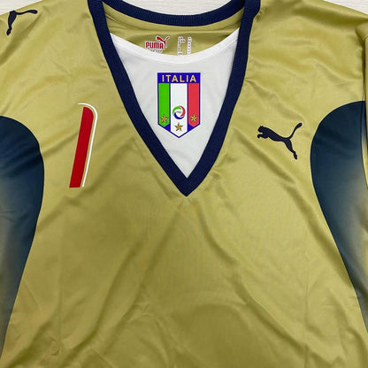 Gianluigi Buffon Italy 2006 World Cup Germany Retro Goalkeeper Football Jersey Kit