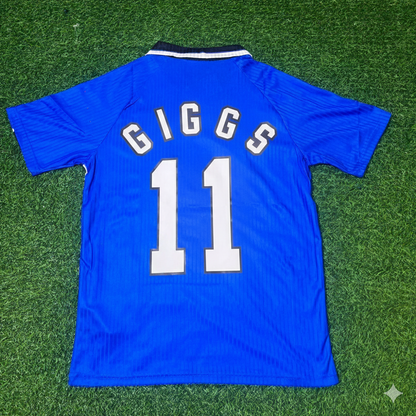 Ryan Giggs Manchester United 1996/1997 Blue Retro Football Jersey Kit