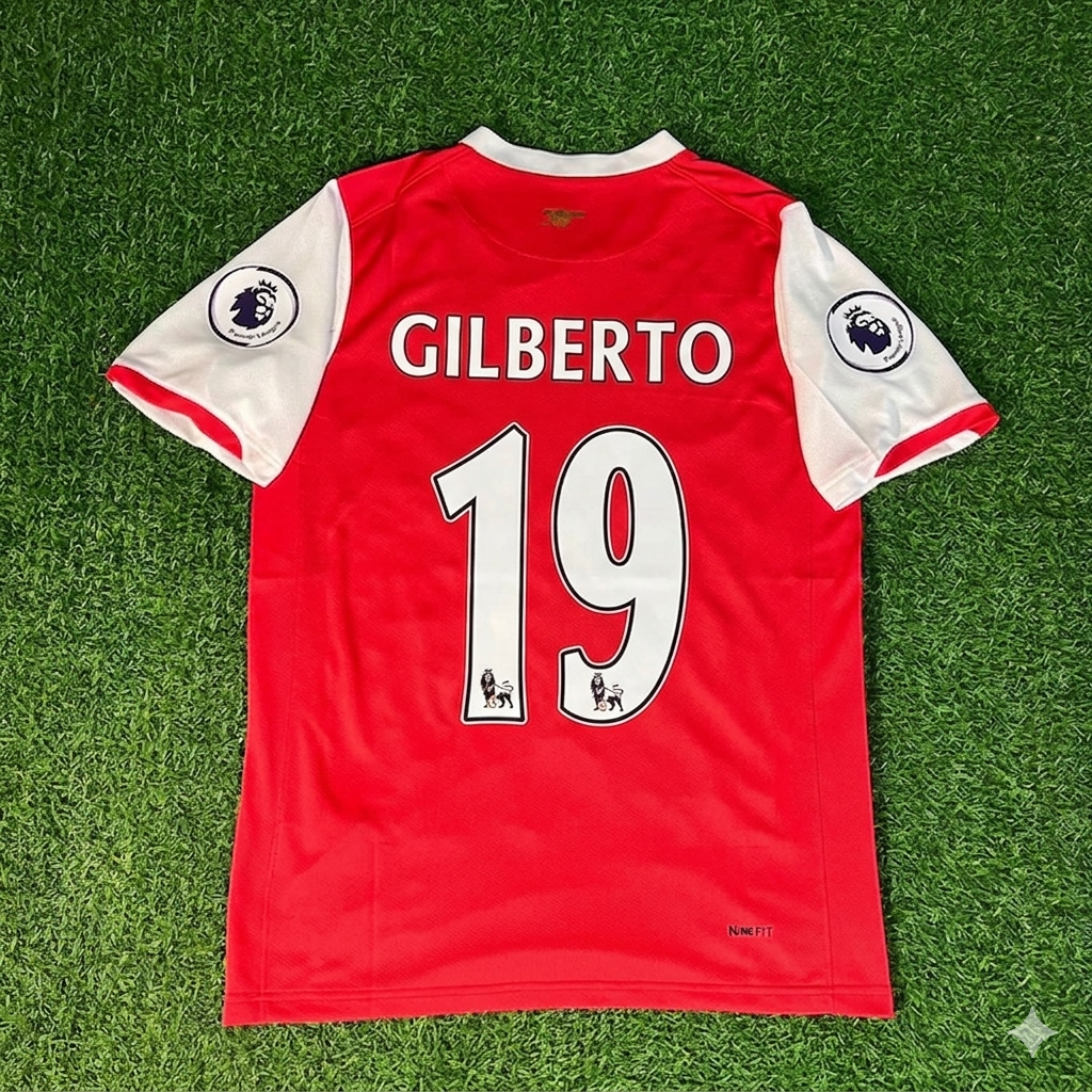Gilberto Silva #19 Arsenal 2006/2008 Season Retro Football Jersey