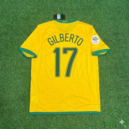 Brazil World Cup 2006 Gilberto Silva #17 Football Jersey