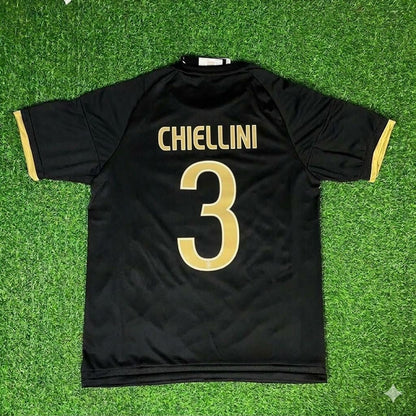 Giorgio Chiellini 3- Juventus Retro Black Football Jersey Kit
