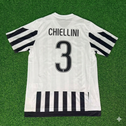 Giorgio Chiellini 3-Juventus 2015-2016 Retro Home Football Jersey