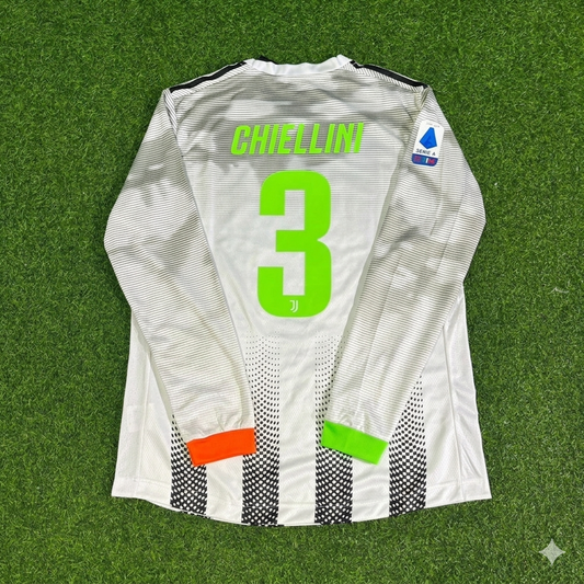 Giorgio Chiellini #3 Juventus 2019-2020 Long Sleeve Retro Football Jersey Kit