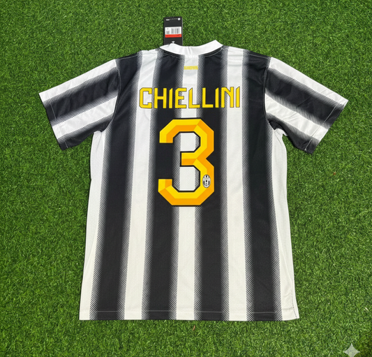 Giorgio Chiellini Juventus Home 2011 2012 Season Retro Football Jersey
