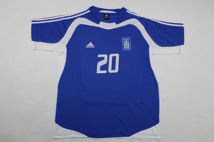 Giorgos Karagounis Greece EURO 2004 Final Retro Football Jersey Kit