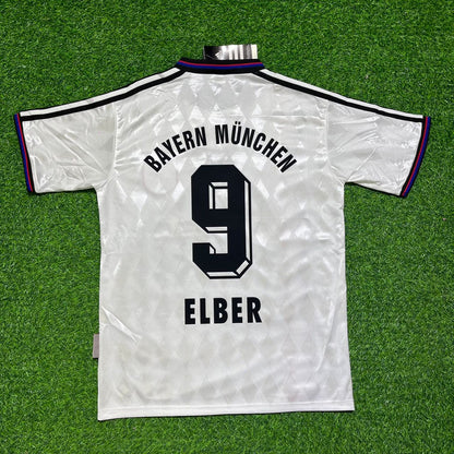 Giovane Elber Bayern München 1997 1998 Auswärts Weißes Retro Fußballtrikot