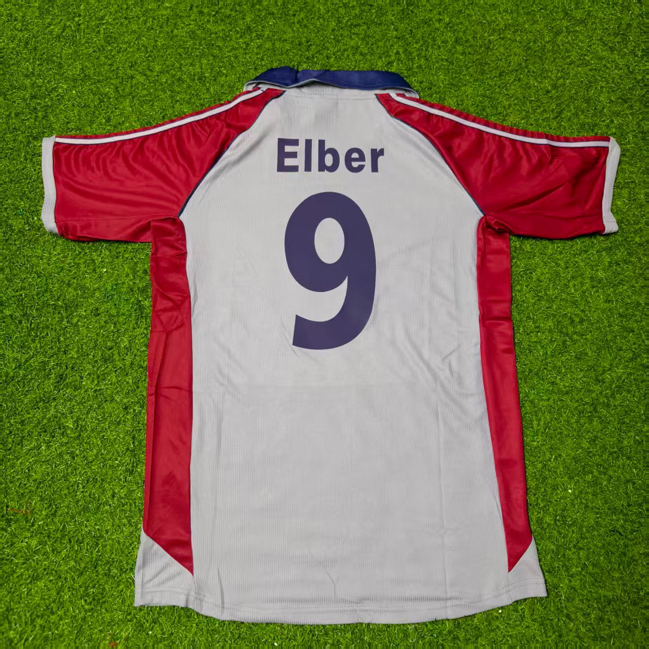 Giovane Elber Bayern Munchen 1998-1999 Auswarts Retro Fussballtrikot Grau Jersey