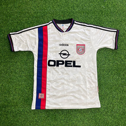 Mehmet Scholl Bayern Munich 1997-1998 Away White Retro Football Jersey Collection