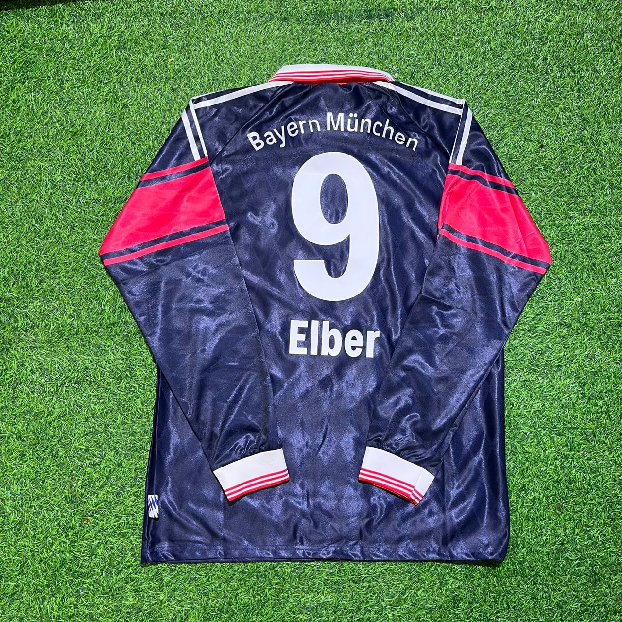 Giovane Elber FC Bayern München 1997/98 Saison Langarm Heim Retro