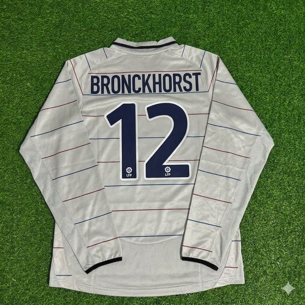 Giovanni van Bronckhorst #12 Barcelona 2003 2004 Away Long Sleeve Retro Football Jersey Collection