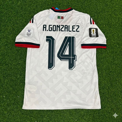 Mexico World Cup 2026 Armando Gonzalez Home White Football Jersey