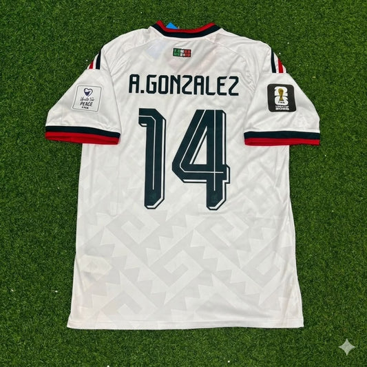 Mexico World Cup 2026 Armando Gonzalez Home White Football Jersey