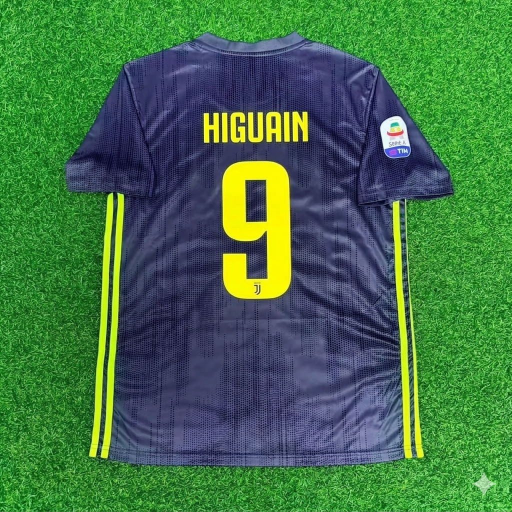 Gonzalo Higuaín #9 Juventus 2017-2018 Retro Home Football Jersey Kit