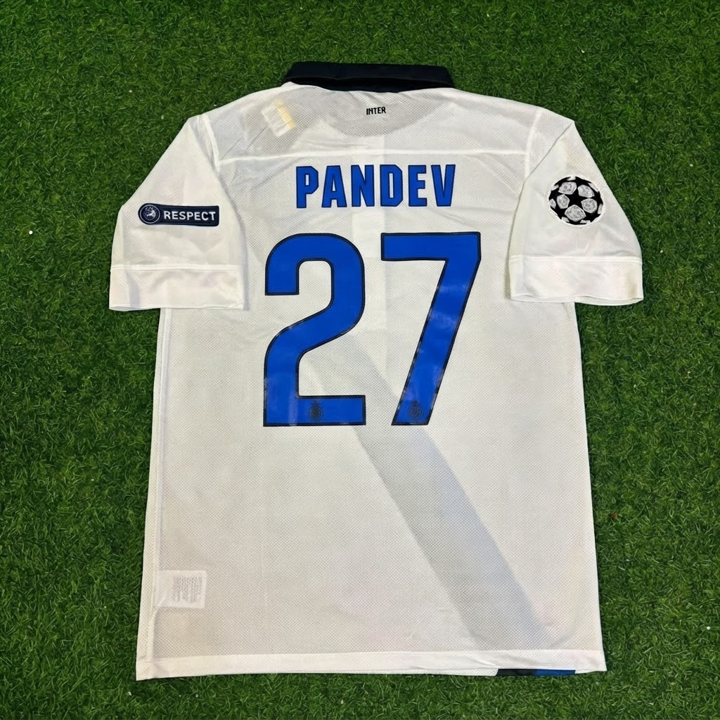 Goran Pandev #27 Inter 2011-2012 White Away Football Jersey