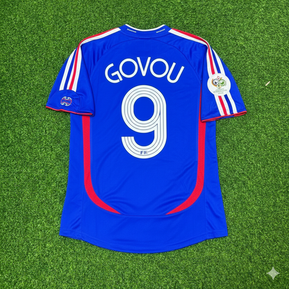France World Cup 2006 Sidney Govou Blue Retro Kit