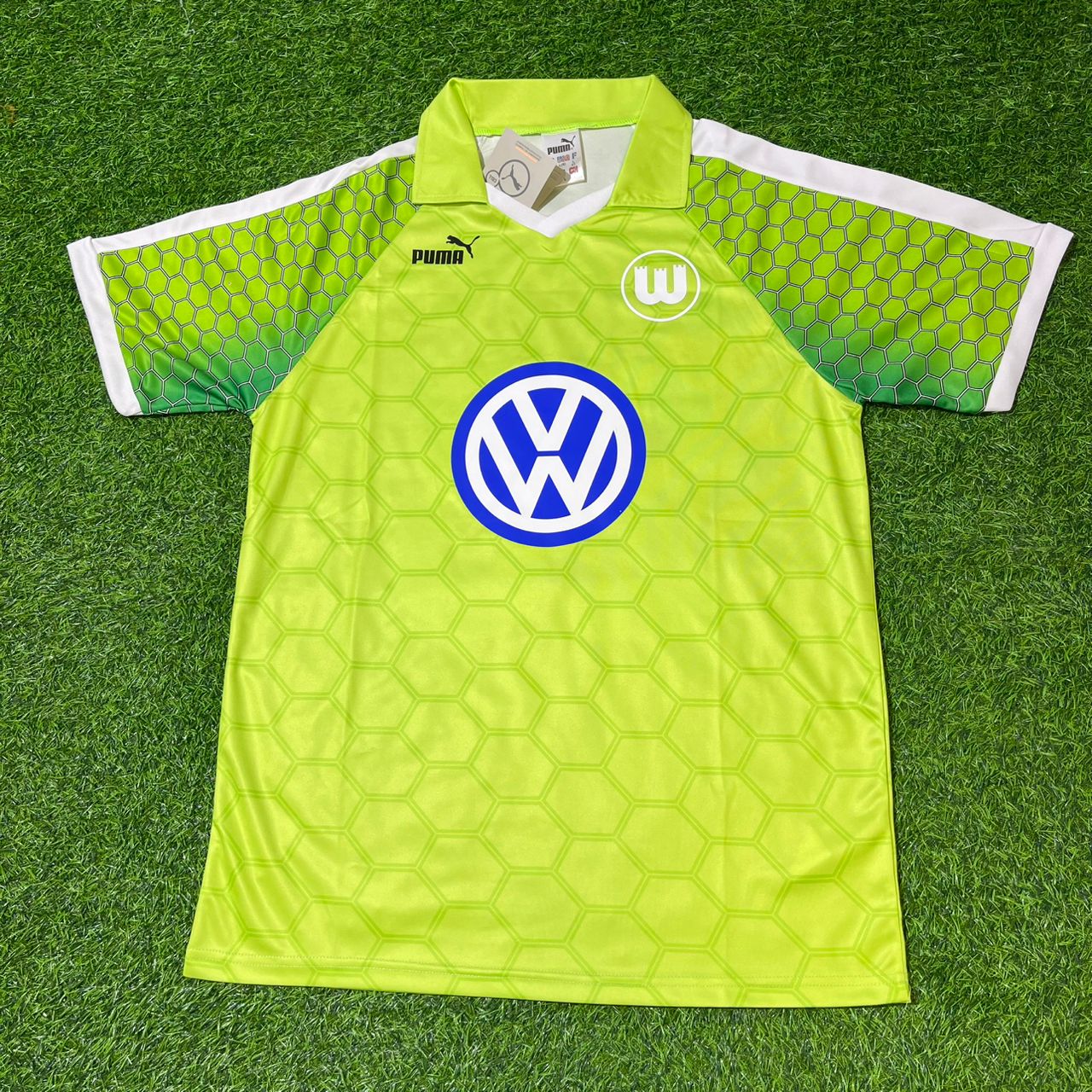 Grafite VfL Wolfsburg Grünes Retro Fußballtrikot Jersey