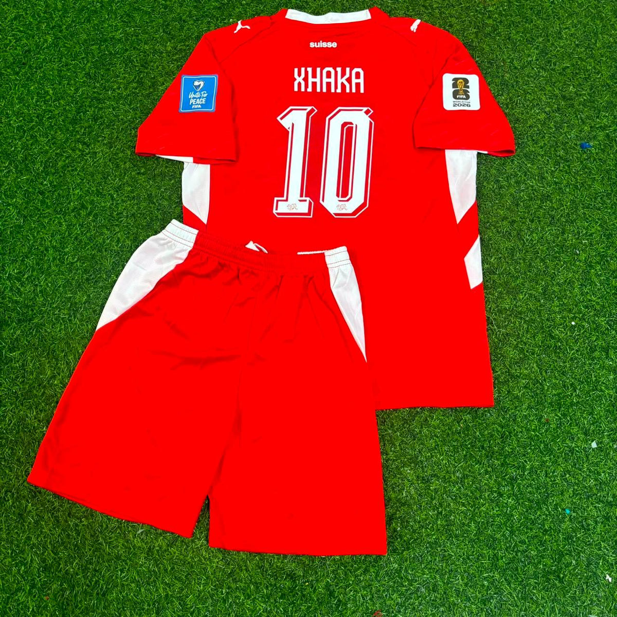 Granit Xhaka #10 Switzerland 2026 World Cup Kids Football Jersey
