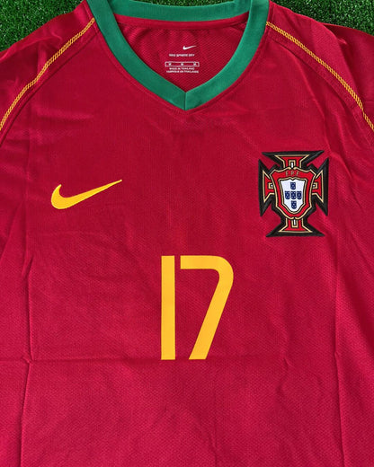 Cristiano Ronaldo Portugal 2006 World Cup Retro Short - Sleeve Football Jersey Kit