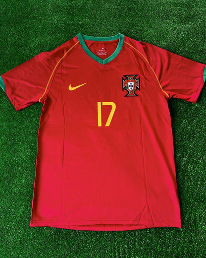 Cristiano Ronaldo Portugal 2006 World Cup Retro Short - Sleeve Football Jersey Kit