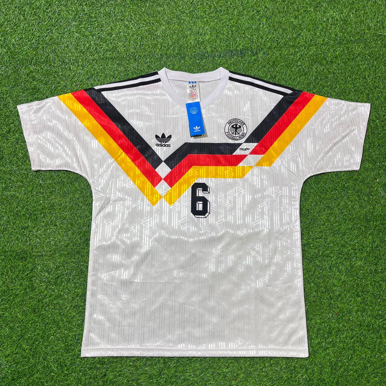 Germany World Cup 1990 Guido Buchwald Deutschland Retro Fußballtrikot