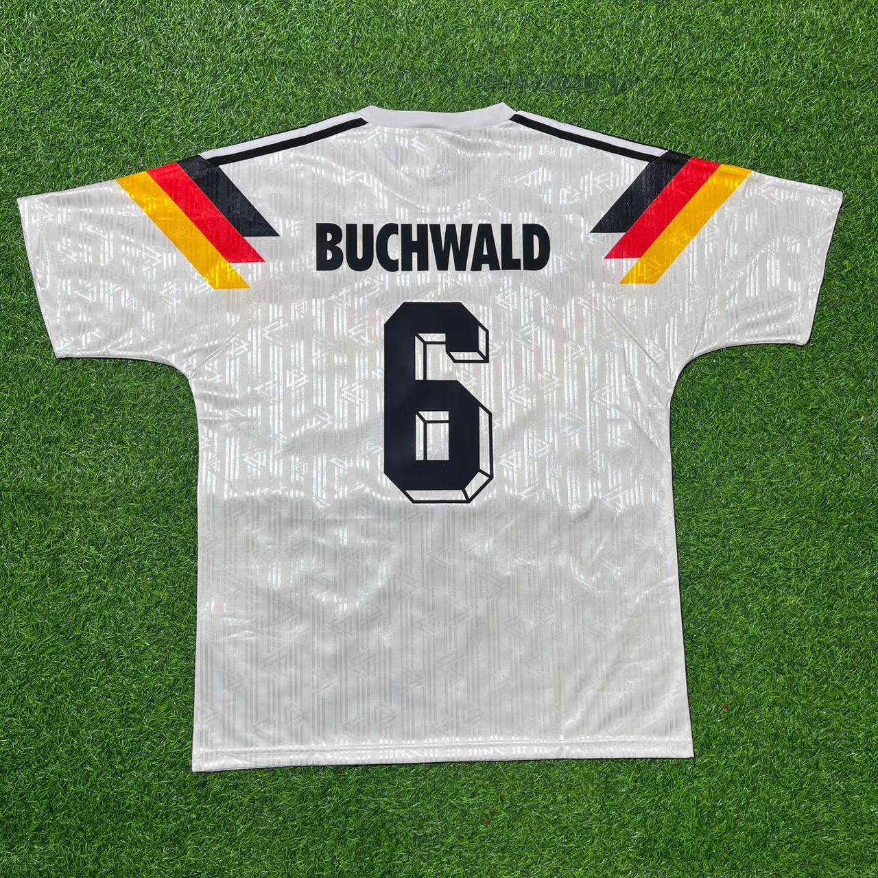Germany World Cup 1990 Guido Buchwald Deutschland Retro Fußballtrikot