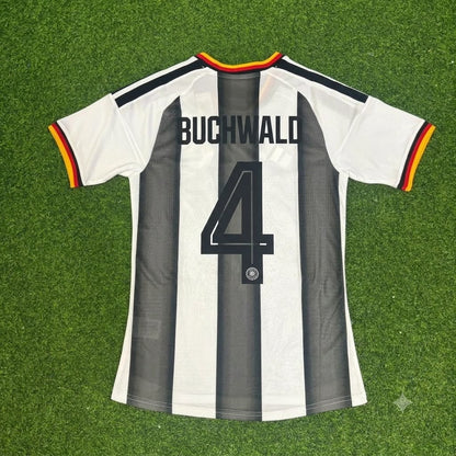 Guido Buchwald Germany Stripe Special Edition Black White Football Jersey