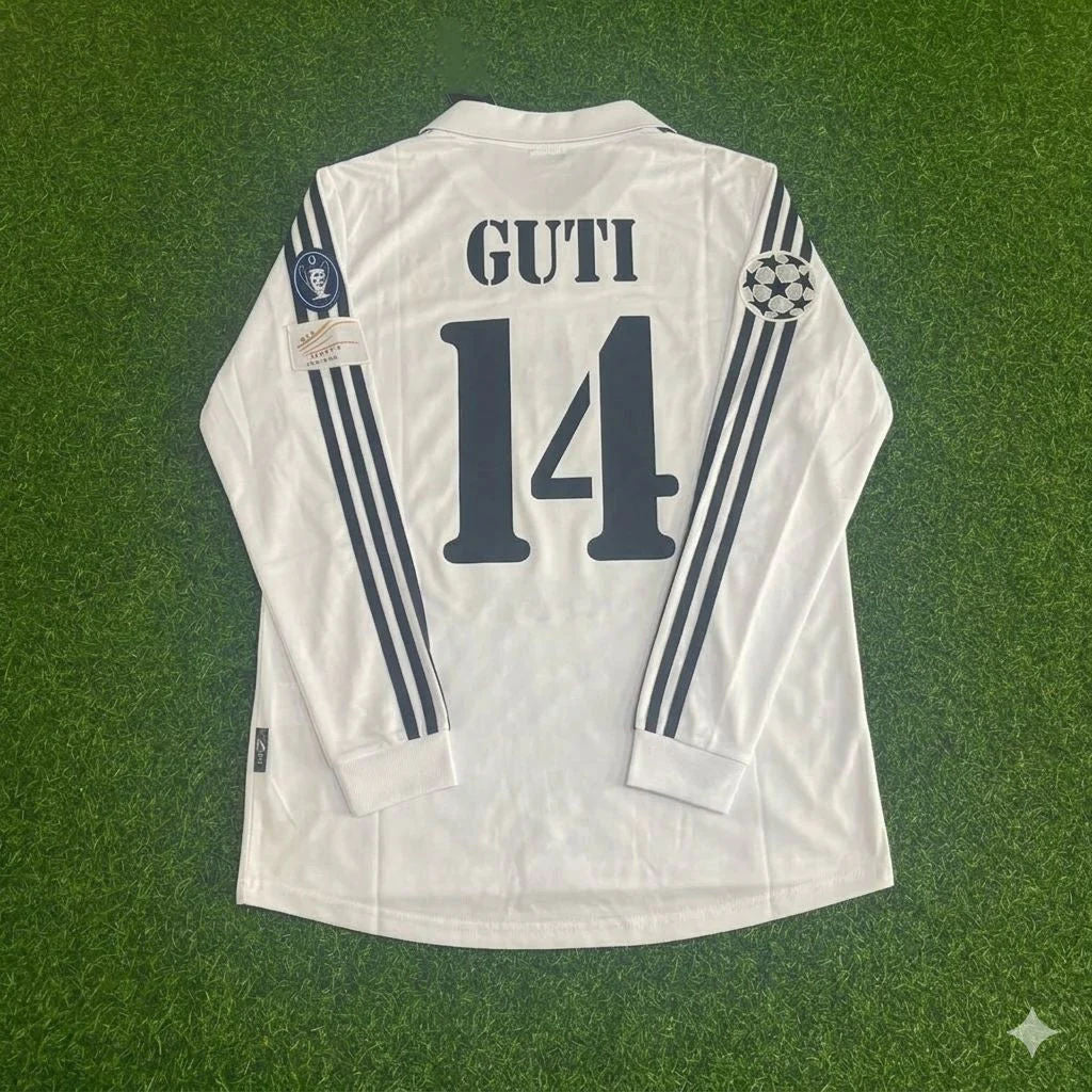 Guti Hernández 14- Real Madrid 2002/2003 Long Sleeve Home Jersey