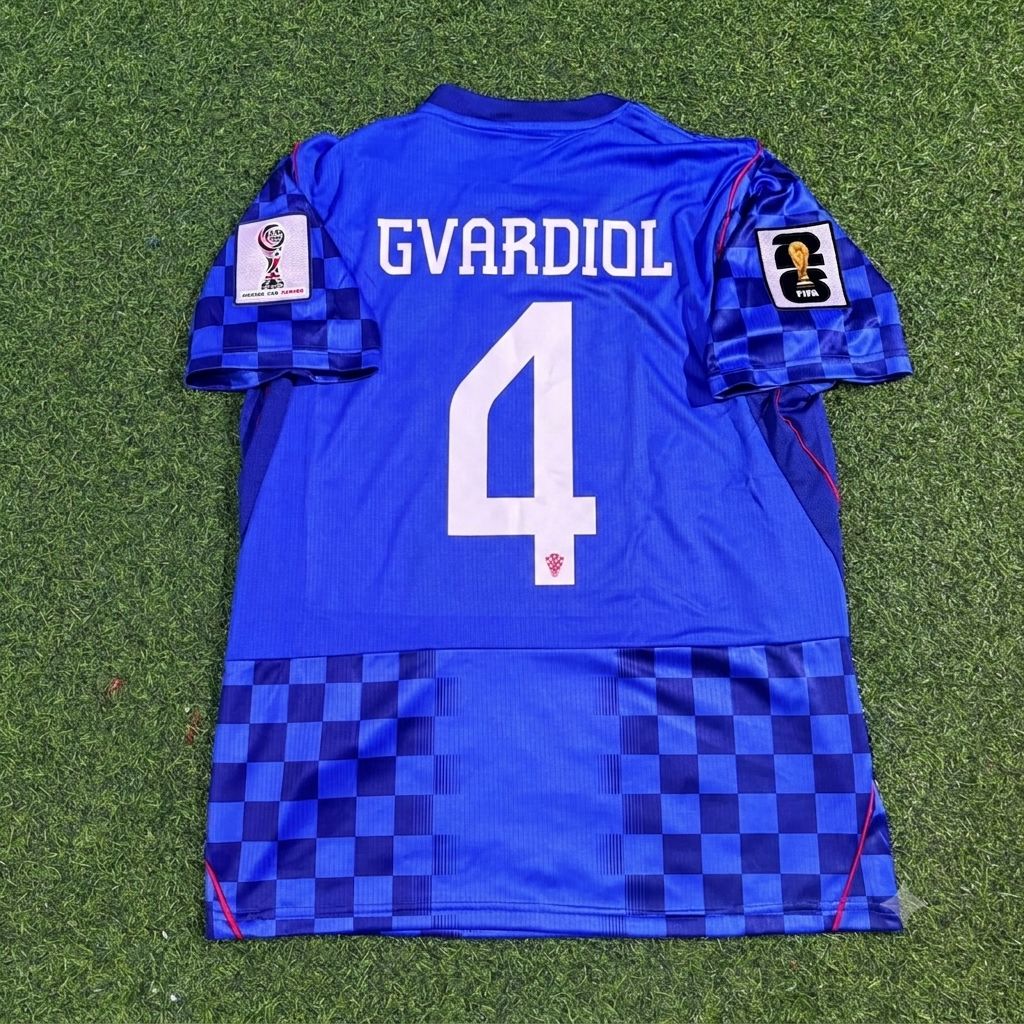 Josko Gvardiol Croatia 2026 World Cup Away Blue Football Jersey