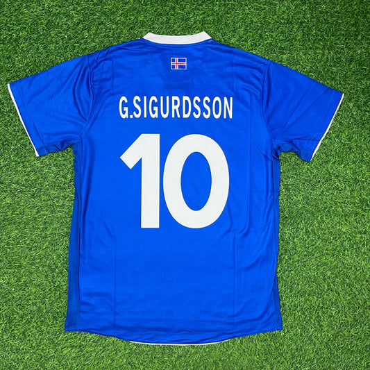 Iceland EURO 2016 Gylfi Sigurdsson Home Retro Football Jersey