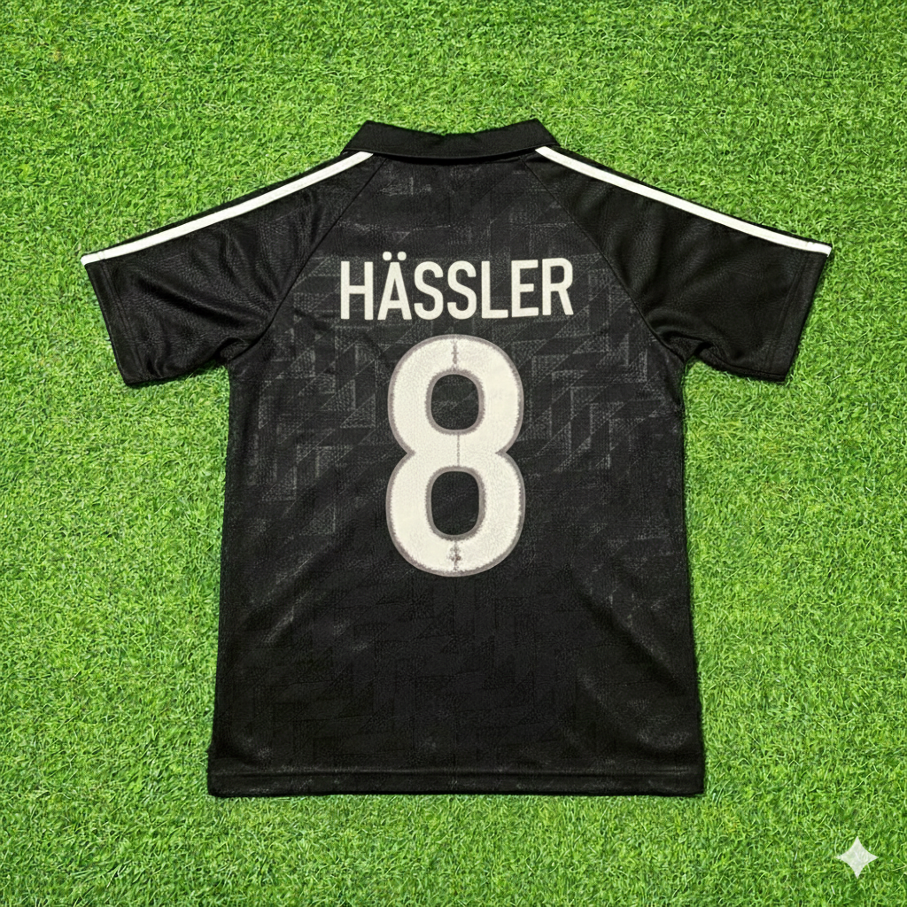 Thomas Hässler Deutschland 1990 WM Schwarzes Retro Fußballtrikot Jersey