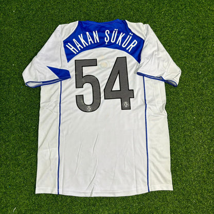 Hakan Sukur Inter Milan Retro White Football Jersey Kit