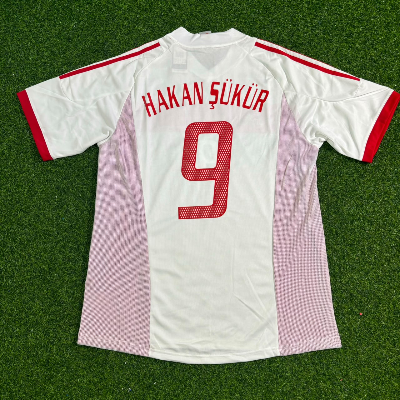 Turkey Türkiye World Cup 2002 Hakan Şükür White Retro Football Jersey