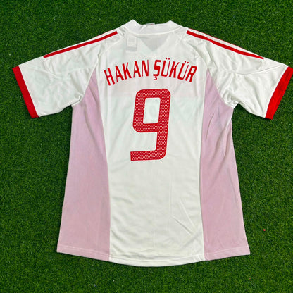 Turkey Türkiye World Cup 2002 Hakan Şükür White Retro Football Jersey