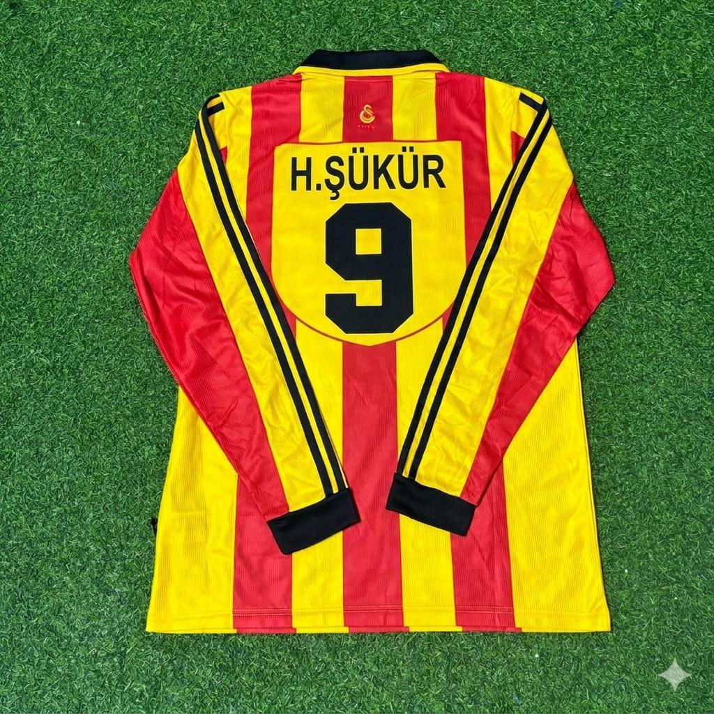 Hakan Sukur Galatasaray 1999-2000 Long Sleeve Retro Football Jersey Kit