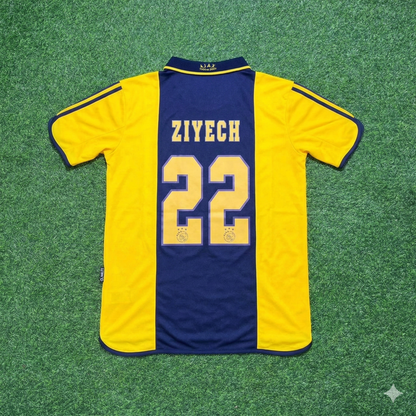 Hakim Ziyech Ajax Retro Yellow Football Jersey Kit