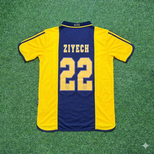 Hakim Ziyech Ajax Retro Yellow Football Jersey Kit