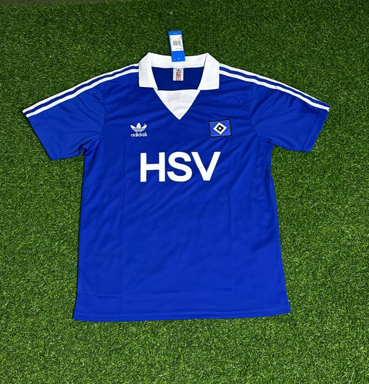Hamburger SV Retro Heimtrikot 1979 Blau Fusball HSV 1979 Blaues Retro Soccer Kit Football Jersey
