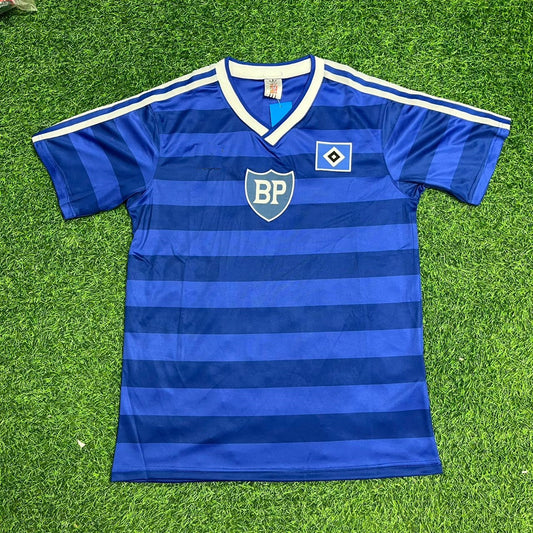 Hamburger SV Retro Heimtrikot 1986 Blau Fuball HSV 1986 Blaues Heimtrikot Soccer Kit Football Jersey