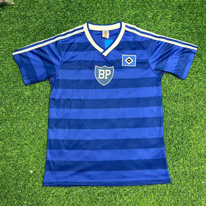 Hamburger SV Retro Heimtrikot 1986 Blau Fuball HSV 1986 Blaues Heimtrikot Soccer Kit Football Jersey