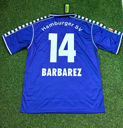 Sergej Barbarez Hamburger SV Retro Heimtrikot 00-01 Rot Fusball HSV Retro Soccer Kit Football Jersey