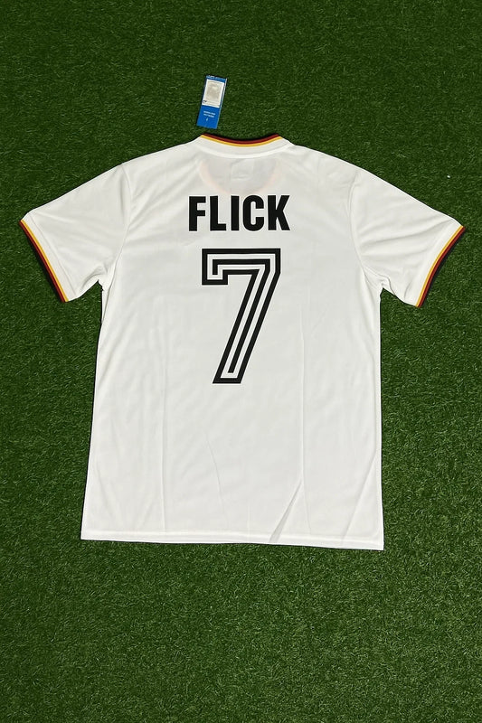 Germany World Cup 1986 Hansi Flick Retro Football Jersey Kit