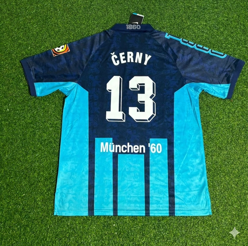 Harald Cerny TSV 1860 München Blaues Heim Retro Fußballtrikot Jersey