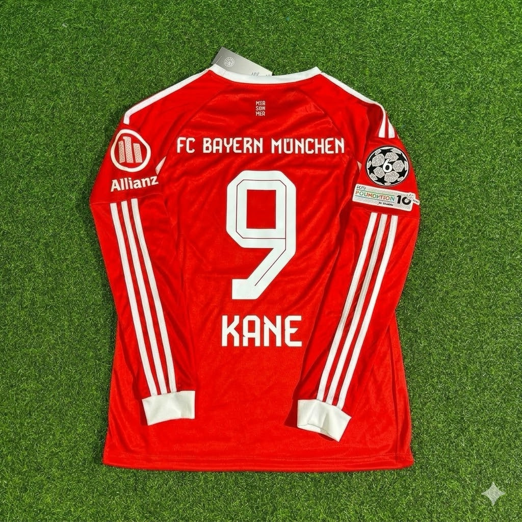 Harry Kane #9 Bayern Munich 2026 Champions League Long Sleeve Football Jersey Kit