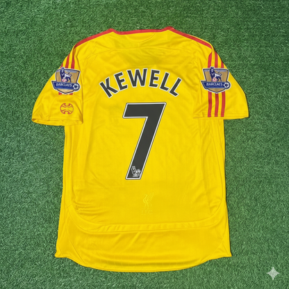 Harry Kewell Liverpool 2006/2007 Yellow Retro Football Jersey Collection