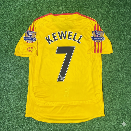 Harry Kewell Liverpool 2006/2007 Yellow Retro Football Jersey Collection