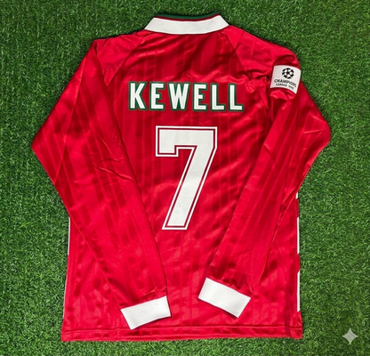 Harry Kewell Liverpool Long Sleeve Retro Football Jersey Kit