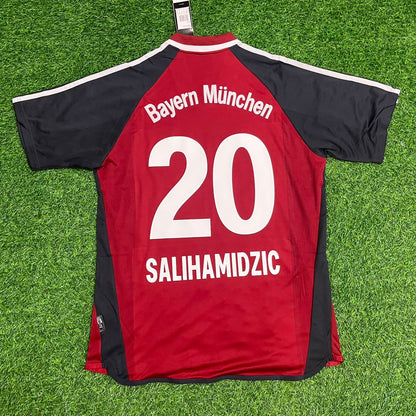 Hasan Salihamidžić Bayern Munich 2001/2002 Red Retro Football Jersey Kit