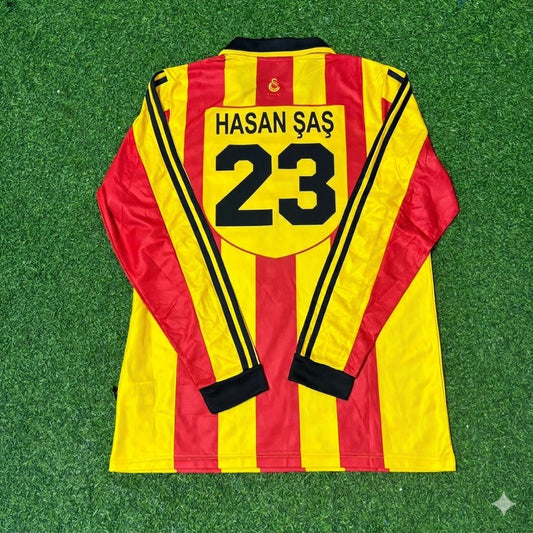 Hasan Sas Galatasaray 1999-2000 Long Sleeve Retro Football Jersey Kit